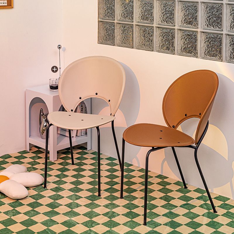 Modern Style Dining Chairs Armless Side Open Back Chairs with Metal Legs for Kitchen Clearhalo ' kitchen&dining_furn' 'Dining Chairs' 'Dining Tables & Seating' 'dining_chair' 'furn' 'furn_dining_chair' 'Furniture' 'furniture_dining_chair' 'Kitchen & Dining Furniture' 'kitchen' 1200x1200_092fcceb-5e13-46ef-a14b-2ea5101d4b70