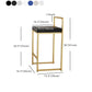 Glam Footrest Upholstered Bar Stool Matte Finish Home Low Back Stool Clearhalo 'Bar Furniture' 'Bar Stools' 'bar_stools' 'furn' 'furn_bar_stools' 'Furniture' 'furniture_bar_stools' 'Kitchen & Dining Furniture' 1200x1200_09310022-e9a4-4dae-947d-cfe2649d4008