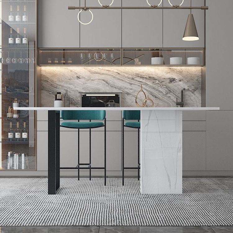 Industrial 1/2/3 Pieces Sintered Stone Bar Table Set Rectangular Counter Set Clearhalo 'Bar Furniture' 'furn' 'furn_home_bar_bar_sets' 'Furniture' 'Home Bars & Bar Sets' 'home_bar_bar_sets' 'Kitchen & Dining Furniture' 1200x1200_09312545-5370-495d-85df-b2f4057946e6