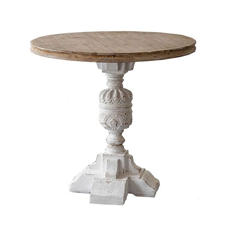 French Country Style Cocktail Table Solid Wood with White/black Metal Base Coffee Table Clearhalo 'Coffee & Accent Tables' 'End & Side Tables' 'end_side_table' 'end_side_tables' 'furn' 'furn_end_side_tables' 'Furniture' 'furniture_end_side_table' 'Living Room Furniture' 1200x1200_0931e2de-a14c-4029-a21f-1c0d11e73548