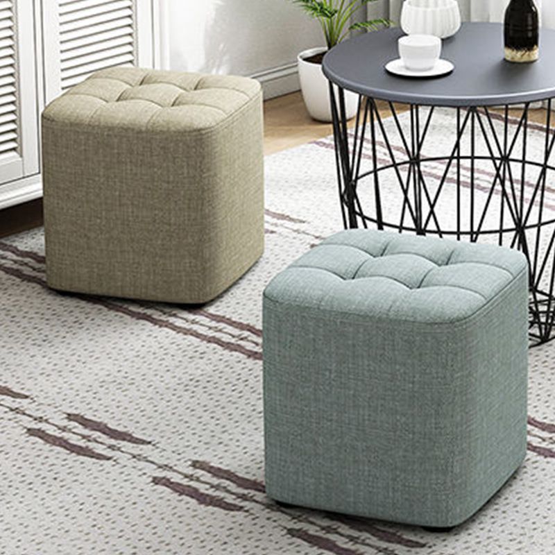 Square Pouf Ottoman Solid Color Tufted Fabric Fade Resistant Contemporary Pouf Clearhalo 'furn' 'furn_ottomans_poufs' 'Furniture' 'Living Room Furniture' 'Ottomans & Poufs' 'ottomans_poufs' 1200x1200_093246ac-7883-4af0-9fcb-4c1c92d0f0f7