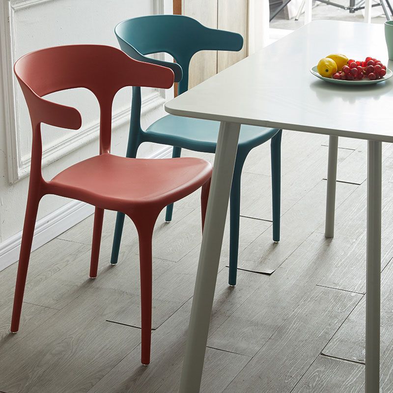 Scandinavian Plastic Dining Kitchen Room Armchair Open Back Chair Clearhalo ' kitchen&dining_furn' 'Dining Chairs' 'Dining Tables & Seating' 'dining_chair' 'furn' 'furn_dining_chair' 'Furniture' 'furniture_dining_chair' 'Kitchen & Dining Furniture' 'kitchen' 1200x1200_09332514-9e17-4a35-ade9-a5a4eb04c25e