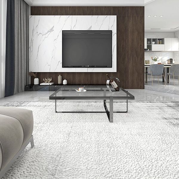 Glass Coffee Table Modern Simple Cross Legs Rectangle Cocktail Table