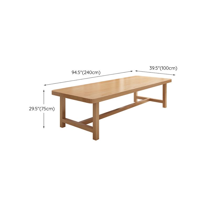 Rectangle Trestle Dining Table Modern Pine Wood Table for Living Room Clearhalo 'Dining Tables & Seating' 'Dining Tables' 'dining_table' 'furn' 'furn_dining_table' 'Furniture' 'Kitchen & Dining Furniture' 1200x1200_09367eb6-ccc5-4c1b-88a8-df4e101a18cc