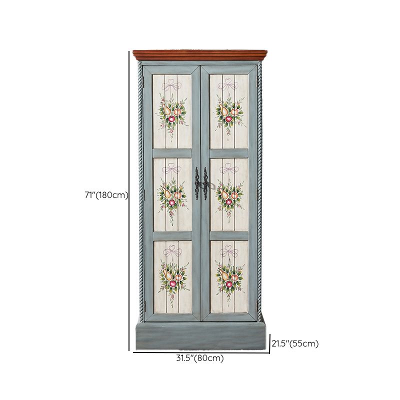 Armadio per armadio per armadio per camera da letto in stile cottage con asta di abbigliamento