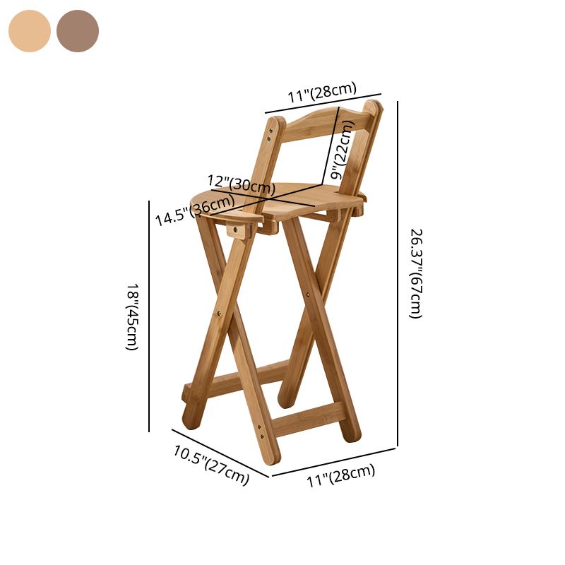 Modern Backrest Folding Counter Stool Wood Restaurant Bar Stool with Footrest Clearhalo 'Bar Furniture' 'Bar Stools' 'bar_stools' 'furn' 'furn_bar_stools' 'furniture_bar_stools' 'Kitchen & Dining Furniture' 'kitchen&dining_furn' 'kitchen' 'kitchen_furn' Furniture' 1200x1200_0936fadb-9001-4d6b-8704-b982386f0479