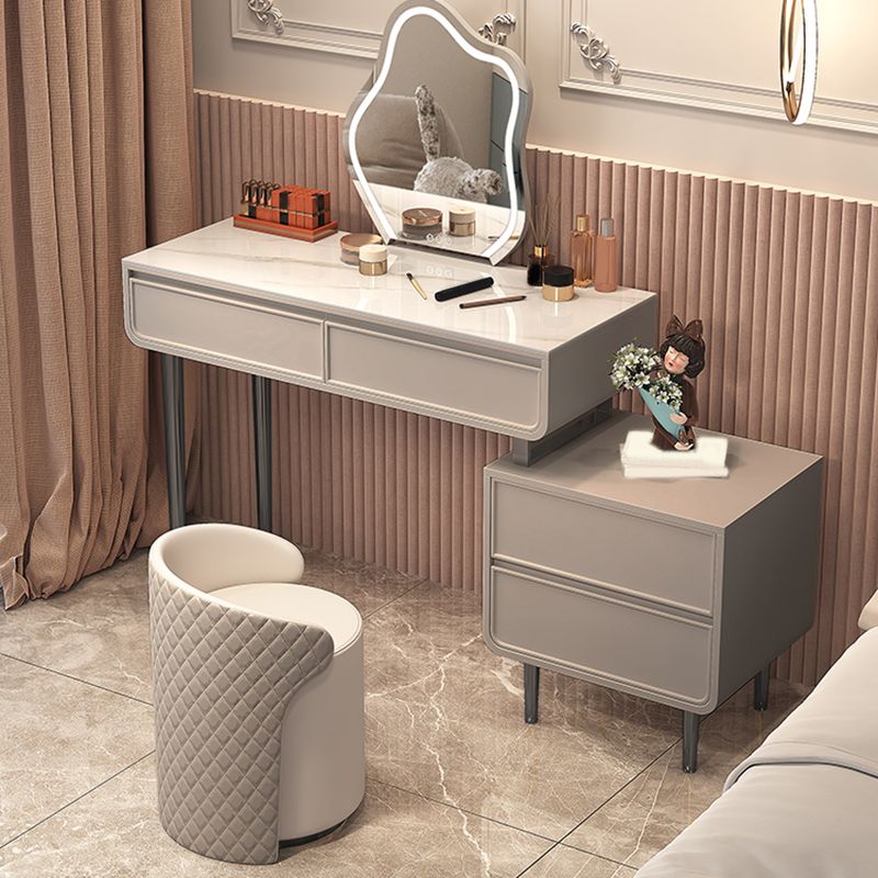 Minimalist Stone Top Vanity Table Modern Makeup Counter with 4 Drawers Clearhalo 'Bedroom Furniture' 'furn' 'furn_makeup_vanities' 'Furniture' 'Makeup Vanities' 'makeup_vanities' 1200x1200_093a4f60-5740-4775-be46-174ff82ec5c5