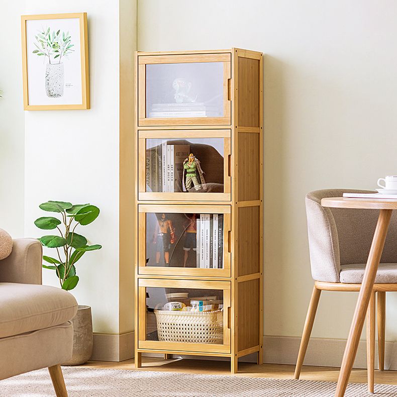 Contemporary Rectangle Storage Cabinet Natural Finish Accent Cabinet with Doors Clearhalo 'Cabinets & Chests' 'cabinets_chests' 'furn' 'furn_cabinets_chests' 'Furniture' 'Living Room Furniture' 1200x1200_093a6eeb-be54-4188-b96c-3e79f4b45efc