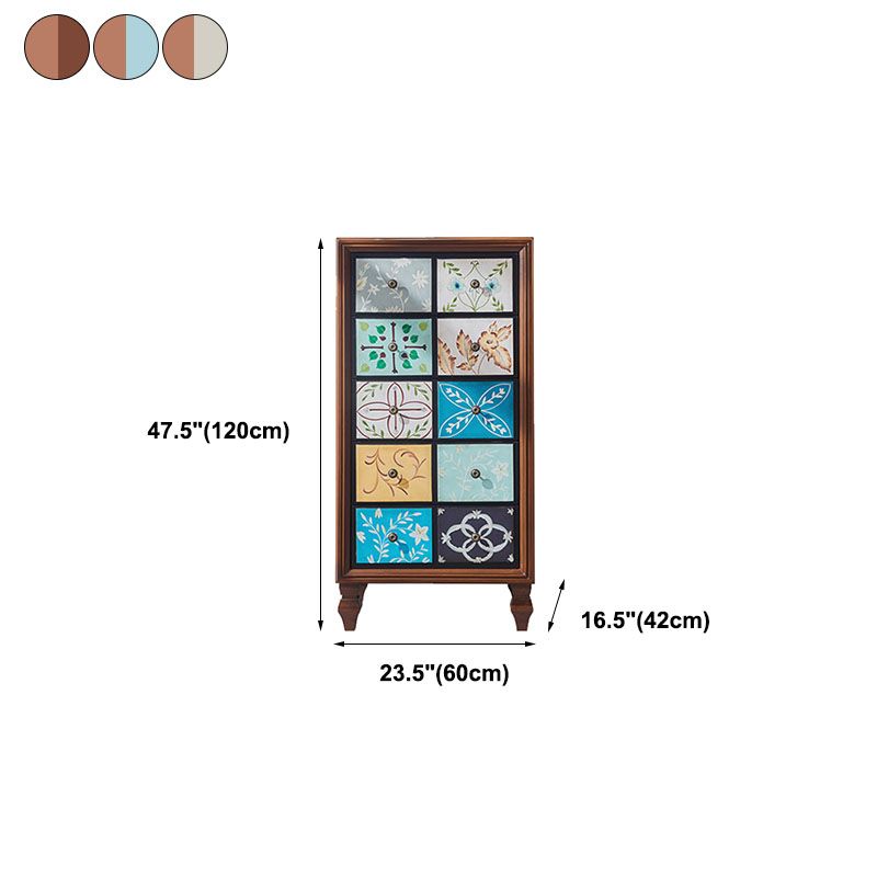Stoccaggio in legno toracano moderno cameretta per la camera da letto in stile bianco in bianco e marrone