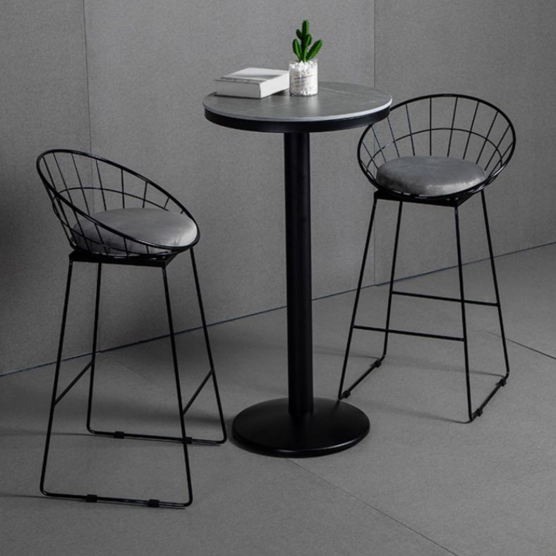 Modern 1/3 Pieces Bar Table Set Round Stone Counter Table with Backrest Stools Clearhalo 'Bar Furniture' 'furn' 'furn_home_bar_bar_sets' 'Furniture' 'Home Bars & Bar Sets' 'home_bar_bar_sets' 'Kitchen & Dining Furniture' 1200x1200_093e0590-2c00-4b7c-a30d-387587181e71