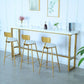 Juego de mesa de Pub rectangular moderna de 1/4 piezas, mesa de mostrador de madera con taburetes altos