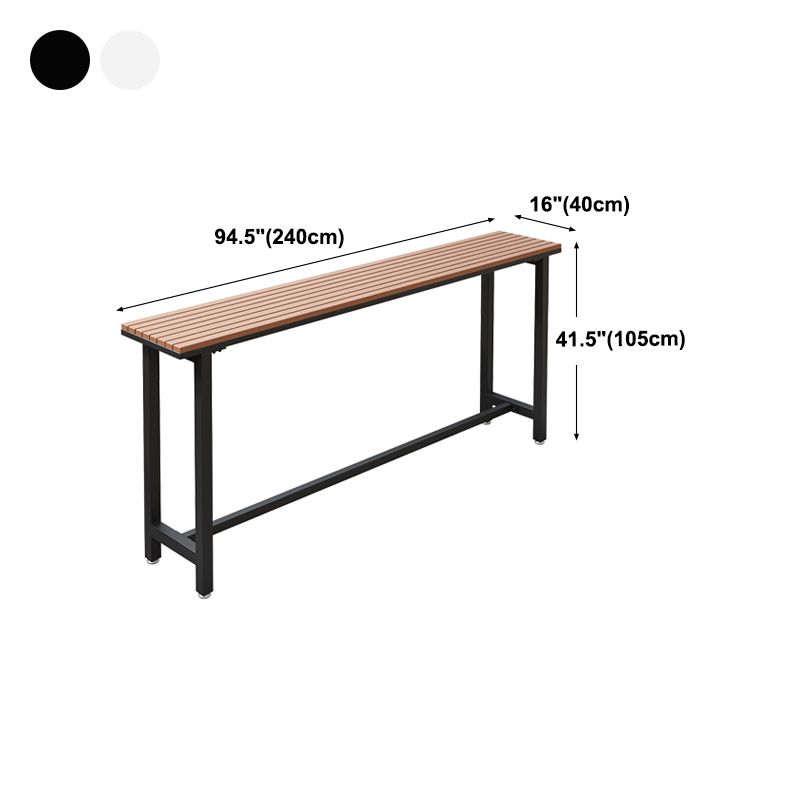 Brown Modern Style Bar Table in Solid Wood and Metal Bar Table for Outdoor Clearhalo 'Bar Furniture' 'Bar Tables' 'bar_tables' 'furn' 'furn_bar_tables' 'Furniture' 'furniture_bar_tables' 'Kitchen & Dining Furniture' 1200x1200_093f638b-bf6a-4b68-bdcc-79fa44c433e4