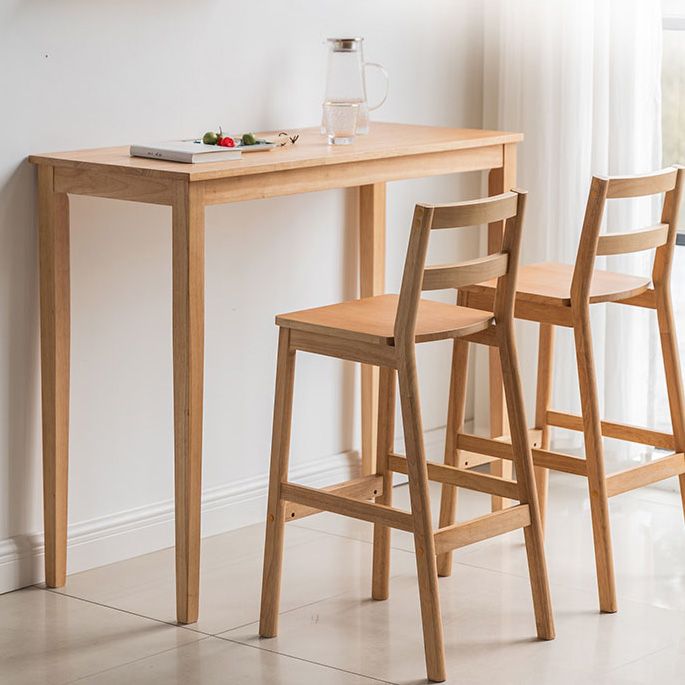 Modern Rectangle Bar Table Solid Wood Counter Height Bar Dining Table with 4 Legs Clearhalo 'Bar Furniture' 'Bar Tables' 'bar_tables' 'furn' 'furn_bar_tables' 'Furniture' 'Kitchen & Dining Furniture' 1200x1200_093fa7de-a2d9-4289-a0dd-d8a4c64bb0a0