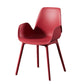 Plastic Contemporary Arm Chair Solid Back Kitchen Room Chair