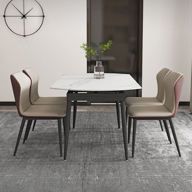 Contemporary Style Sintered Stone Dining Round Table Set 1/4/5/7 Pieces Dining Set Clearhalo 'Dining Room Sets' 'Dining Tables & Seating' 'dining_room_set' 'furn' 'furn_dining_room_set' 'Furniture' 'Kitchen & Dining Furniture' 1200x1200_09410ec1-955b-4d6a-a9de-53c7f7d18a0b