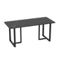 Industrial Sintered Stone Top Dinner Room Kitchen Table Black Metal Base Table for Dinning Room Clearhalo ' dining_table' 'Dining Tables & Seating' 'Dining Tables' 'furn' 'furn_dining_table' 'Furniture' 'furniture_dining_table' 'Kitchen & Dining Furniture' 'kitchen&dining_furn' 'kitchen' 'kitchen_dining_table' 1200x1200_09411e43-41ea-4ba9-837b-e7e621741557