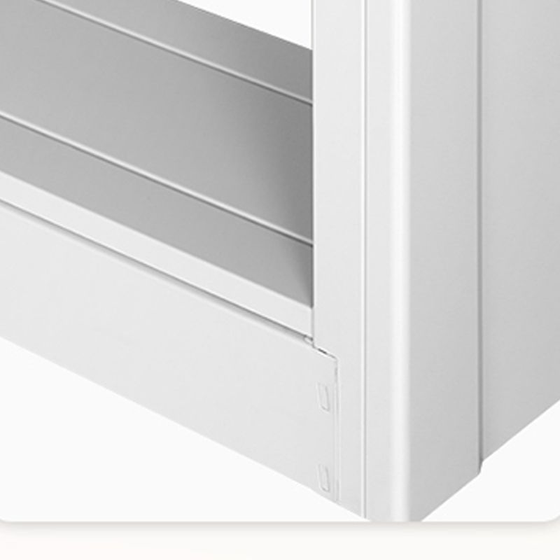 Estantería de metal estantería moderna con estantes rectangulares, 11.8 "de ancho