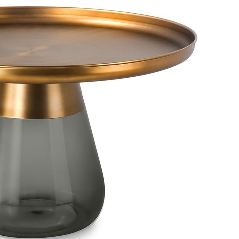 Stile moderno Basottop Black Black/Gold Base Green/Grigio Tavolo rotondo