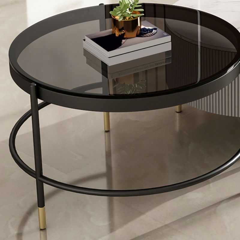 Glam Cocktail Table White 4 Legs Storage Coffee Cocktail Table Clearhalo 'Coffee & Accent Tables' 'Coffee Tables' 'coffee_tables' 'furn' 'furn_coffee_tables' 'Furniture' 'Living Room Furniture' 1200x1200_0945572f-19be-4426-83de-a2d243e4a39b