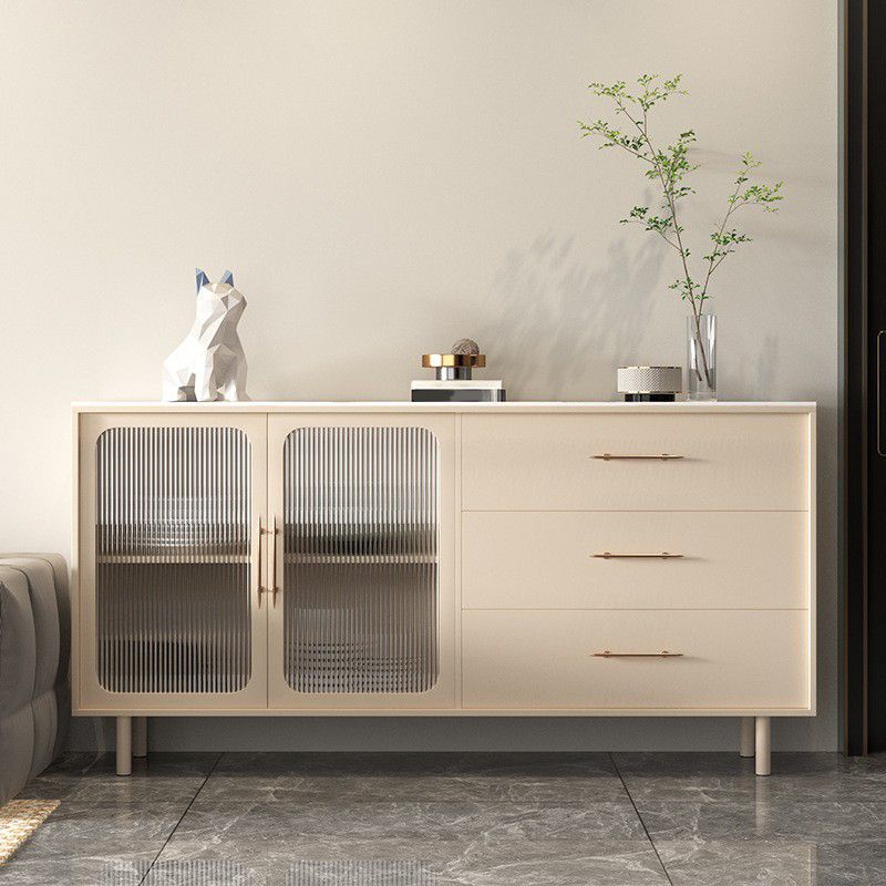 Stone Credenza Contemporary Style Server met laden en kasten