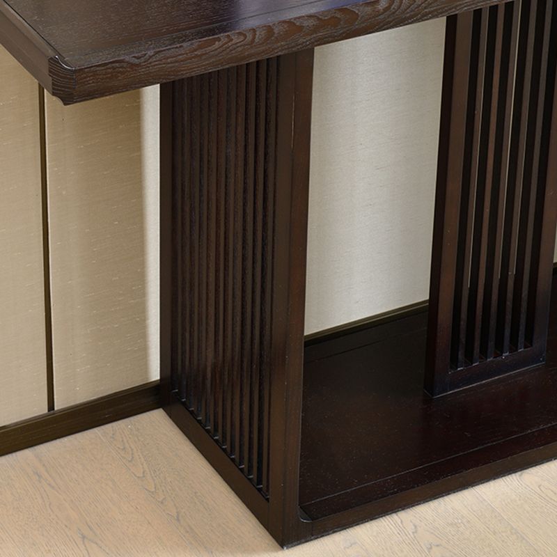 Mesa de consola contemporánea de forma rectángulo Sofá de consola de cenizas marrón oscuro