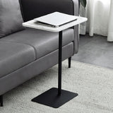 Modern Sintered Stone Top End Table 13" Wide Pedestal End Table