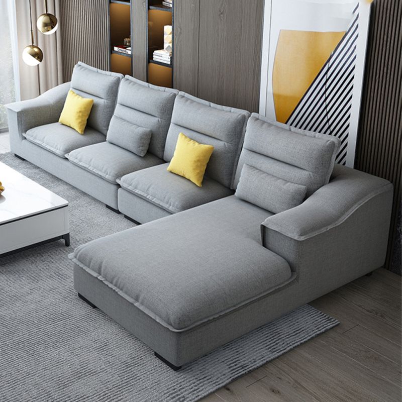 Cuscino moderno retro di divano di divano lino inclinati braccio sezionale