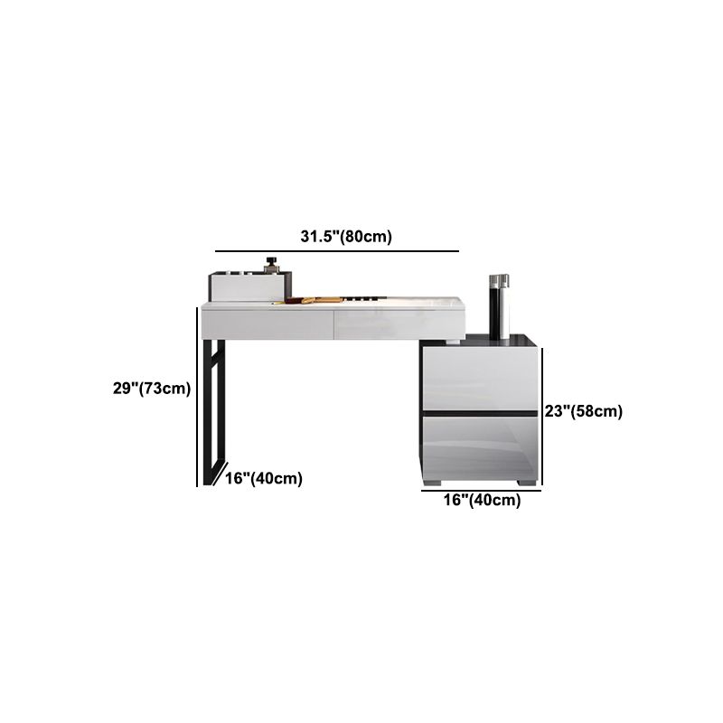 Contemporary Vanity Dressing Table Set 4 Drawer Makeup Vanity Desk Table Clearhalo 'Bedroom Furniture' 'furn' 'furn_makeup_vanities' 'Furniture' 'Makeup Vanities' 'makeup_vanities' 1200x1200_094befc9-a78b-4b41-9090-a78a0a9497ed