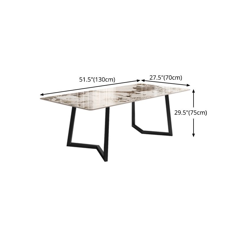 Modern 1/2/3/5/7 Pieces Dining Set Sintered Stone Dining Table Set with Leather Chairs Clearhalo 'Dining Room Sets' 'Dining Tables & Seating' 'dining_room_set' 'furn' 'furn_dining_room_set' 'Furniture' 'furniture_dining_room_set' 'Kitchen & Dining Furniture' 'kitchen&dining_furn' 'kitchen' 1200x1200_094cf6c7-95f0-4cf8-a043-bc0d2c580f57
