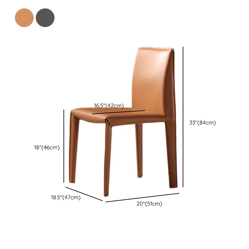 Modern Indoor Home Side Chair Faux Leather Upholstered Side Chair Clearhalo 'Dining Chairs' 'Dining Tables & Seating' 'dining_chair' 'furn' 'furn_dining_chair' 'Furniture' 'Kitchen & Dining Furniture' 1200x1200_094d0440-5028-48b6-b397-796b19f3165c