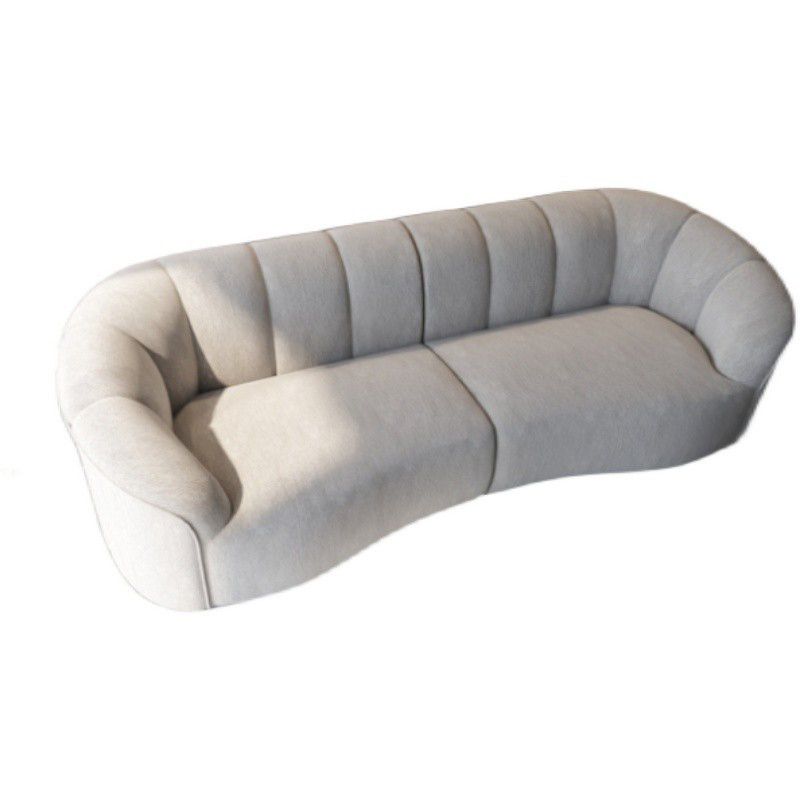 Divano a smoking ad alto smoking da 29,52 "divano in tessuto moderno a 3/4 posti grigio