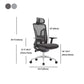 Moderne bureaustoel Mesh bureaustoel Stoel met hoge rugleuning in grijs/zwart