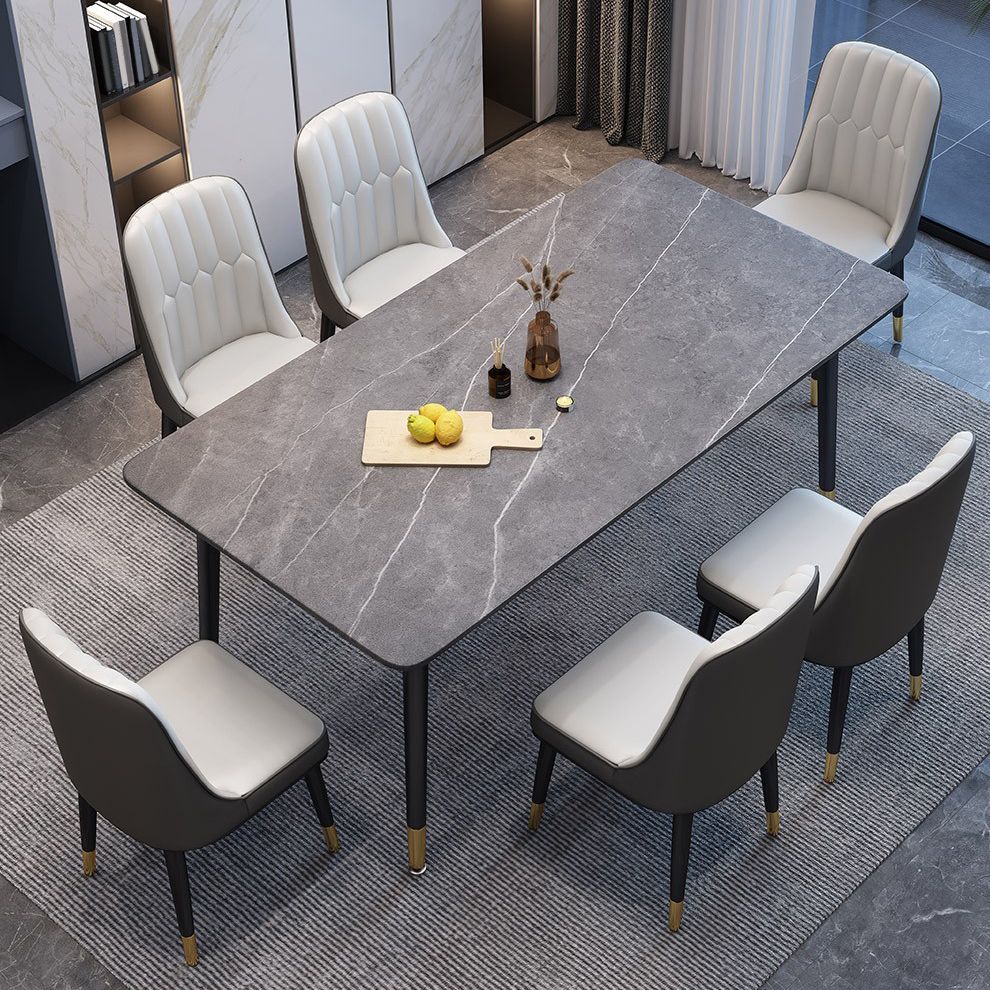 Contemporary Style Dining Site Table Stone Dining Table Rectangle for Dining Room Clearhalo ' dining_table' 'Dining Tables & Seating' 'Dining Tables' 'furn' 'furn_dining_table' 'Furniture' 'furniture_dining_table' 'Kitchen & Dining Furniture' 'kitchen&dining_furn' 'kitchen' 'kitchen_dining_table' 1200x1200_09502740-a23d-4f7a-a0e6-3c53aa896ecd