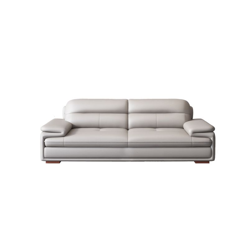Beige Contemporary Sofa/Sectional with Genuine Leather and Leather Clearhalo 'furn' 'furn_sectionals' 'Furniture' 'furniture_sectionals' 'kitchen' 'kitchen_sectionals' 'Living Room Furniture' 'Sectionals' 1200x1200_09507242-f70d-4b61-a5d0-2ffd1fd3a6e9
