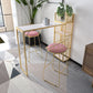 White Black and Gold Glam Style Bar Table in Metal Milk Tea Shop Bar Table Clearhalo 'Bar Furniture' 'Bar Tables' 'bar_tables' 'furn' 'furn_bar_tables' 'Furniture' 'furniture_bar_tables' 'Kitchen & Dining Furniture' 'kitchen&dining_furn' 'kitchen' 1200x1200_09514210-2f74-4191-9543-4b5b20bd0865