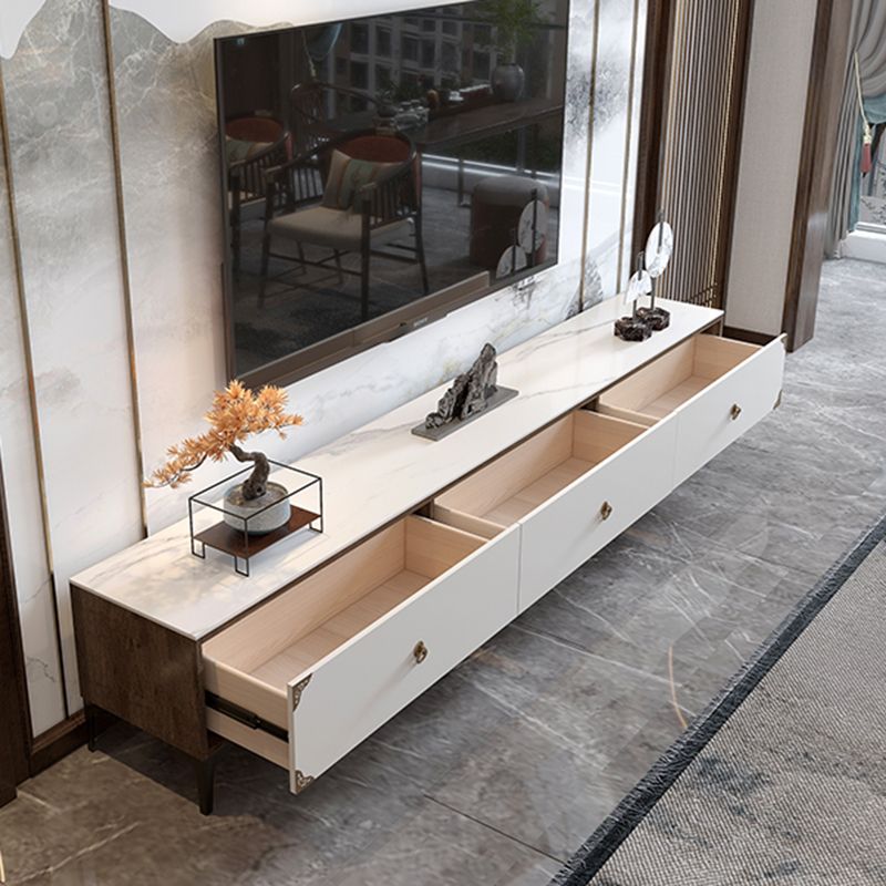 Stone Media Console TV Stand Contemporary TV Media Stand with 3 Drawers Clearhalo 'furn' 'furn_tv_stands_entertainment_centers' 'Furniture' 'Living Room Furniture' 'TV Stands & Entertainment Centers' 'TV Stands & Media Storage Furniture' 'tv_stands_entertainment_centers' 1200x1200_09527812-639e-4213-9e1b-7505dde88f90