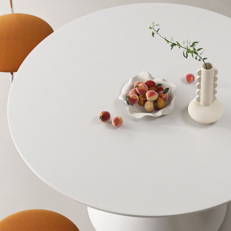 Contemporary Round Dining Table Sintered Stone Table with Metal Base Clearhalo 'Dining Tables & Seating' 'Dining Tables' 'dining_table' 'furn' 'furn_dining_table' 'Furniture' 'Kitchen & Dining Furniture' 1200x1200_09534296-b261-43b9-b4fd-fdb9992cea9b