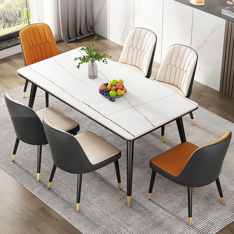 Rectangle Sintered Stone Dining Table Simplicity 4 Legs Table for Dining Room Clearhalo ' dining_table' 'Dining Tables & Seating' 'Dining Tables' 'furn' 'furn_dining_table' 'Furniture' 'furniture_dining_table' 'Kitchen & Dining Furniture' 'kitchen&dining_furn' 'kitchen' 'kitchen_dining_table' 1200x1200_09544d91-128b-44a0-8a5c-0d4a88e30a74