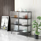 Glass Door Iron Sideboard Modern Server Cabinet with Storage for Dining Room Clearhalo 'buffet_sideboard' 'Buffets & Sideboards' 'furn' 'furn_buffet_sideboard' 'Furniture' 'furniture_buffet_sideboard' 'Kitchen & Dining Furniture' 1200x1200_09558ec1-24c4-4d14-98a7-ab3bcec9bb10