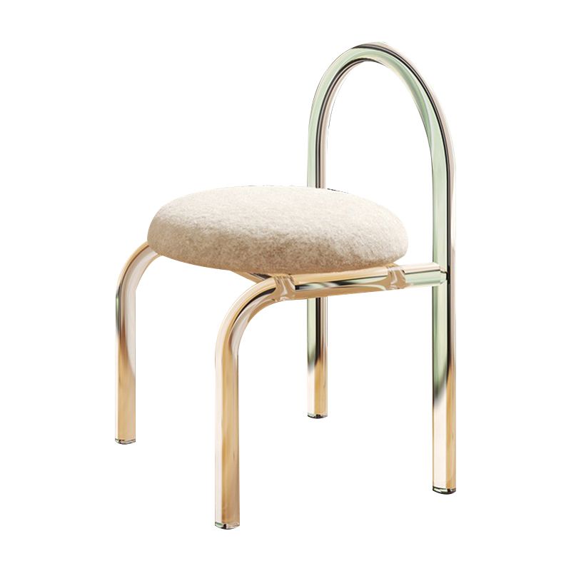 Acrylic Dining Arm Chair Open Upholstered Chair for Dining Room Clearhalo 'Dining Chairs' 'Dining Tables & Seating' 'dining_chair' 'furn' 'furn_dining_chair' 'Furniture' 'Kitchen & Dining Furniture' 1200x1200_0955b7da-104c-42ef-82c6-0d5c775eb494