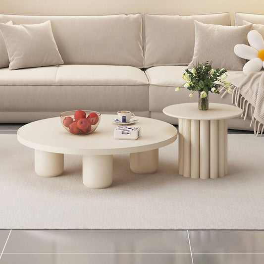 Mesa de café rectangular de 4 patas mesas de agrupamiento de madera contemporánea