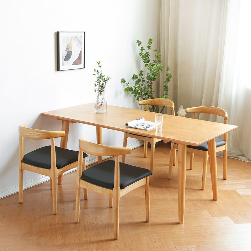 Juego de mesa de madera rectangular tradicional 1/2/5 piezas de comedor para el hogar
