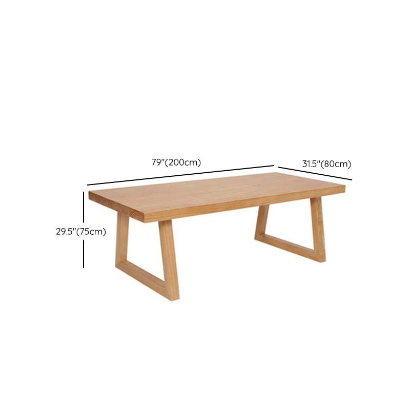 Modern Double Pedestal Dining Table Wood Table for Kitchen Dining Room Clearhalo 'Dining Tables & Seating' 'Dining Tables' 'dining_table' 'furn' 'furn_dining_table' 'Furniture' 'Kitchen & Dining Furniture' 1200x1200_095b1f9c-0d66-400a-abc8-be333cefad60