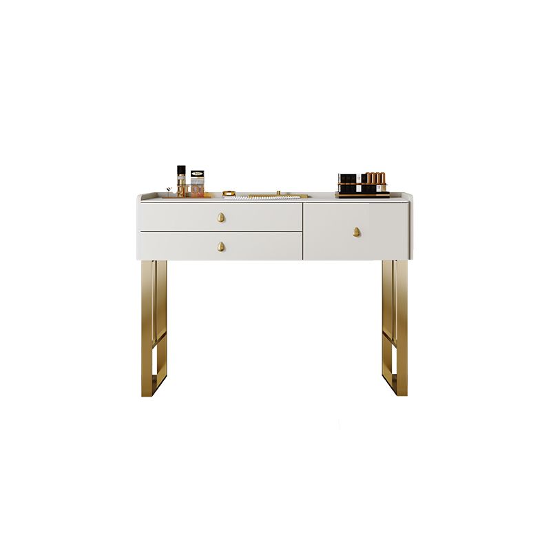 Stone Top Waschtisch Set 3/6 Aufbewahrungsschubladen Schminktisch mit gepolstertem Hocker