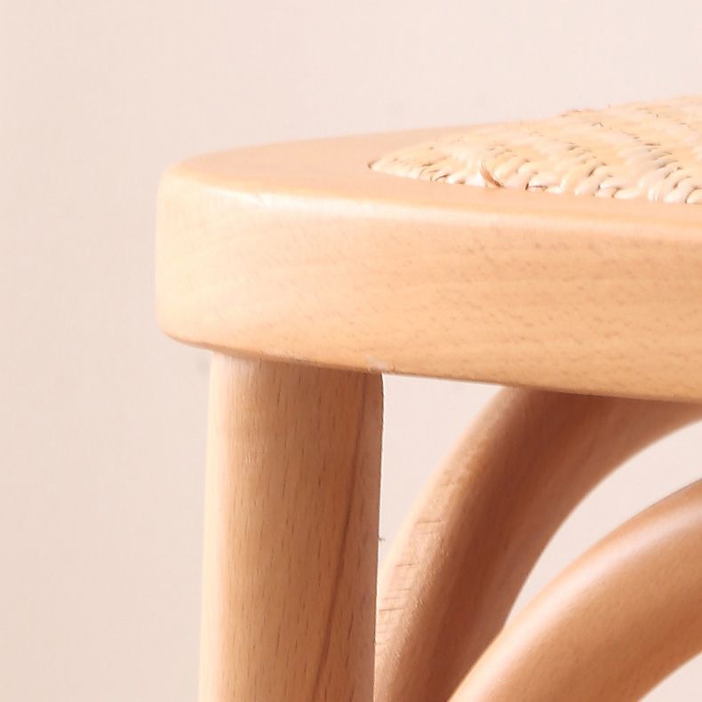 Contemporary Wood Kitchen Dining Side Chair Cross Back Side Chair Clearhalo 'Dining Chairs' 'Dining Tables & Seating' 'dining_chair' 'furn' 'furn_dining_chair' 'Furniture' 'Kitchen & Dining Furniture' 1200x1200_095c38d5-e842-4ced-a59f-bc4aff50fe00