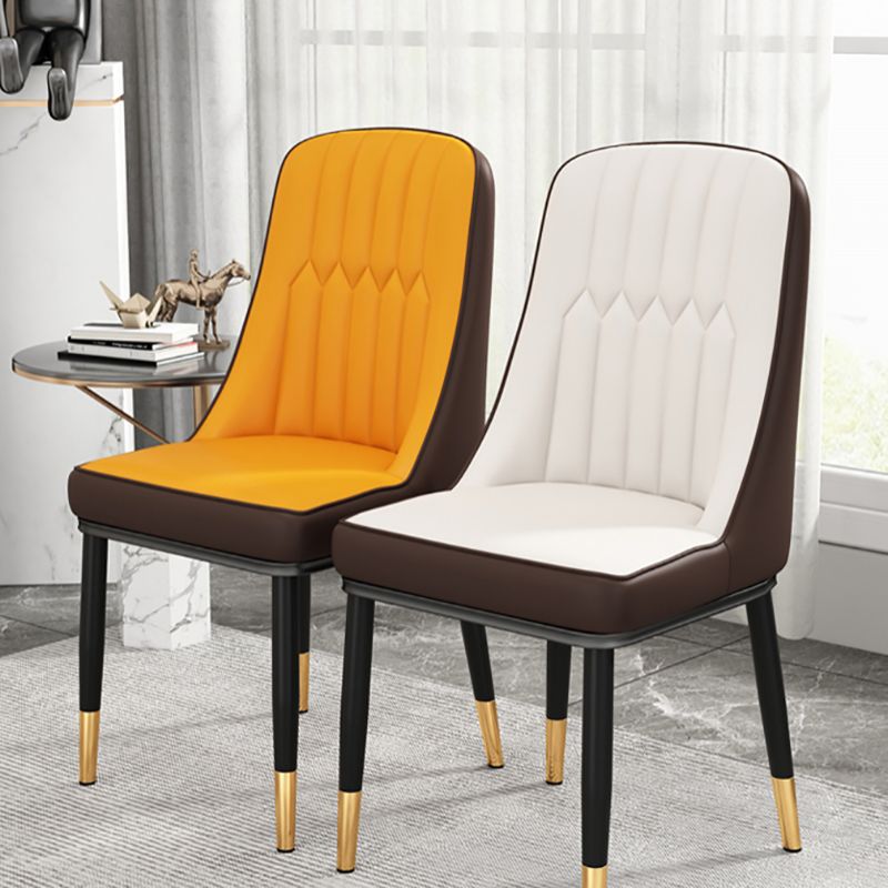Modern Style Parsons Chair PU Leather Chairs for Dining Room Clearhalo 'Dining Chairs' 'Dining Tables & Seating' 'dining_chair' 'furn' 'furn_dining_chair' 'Furniture' 'furniture_dining_chair' 'Kitchen & Dining Furniture' 1200x1200_095c699e-3b19-473a-b1df-09570d5cc260