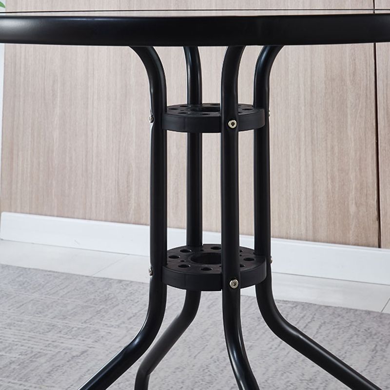 Contemporary Round Dining Table Clear Tempered Glass Table with Pedestal Base Clearhalo ' dining_table' 'Dining Tables & Seating' 'Dining Tables' 'furn' 'furn_dining_table' 'Furniture' 'furniture_dining_table' 'Kitchen & Dining Furniture' 'kitchen&dining_furn' 'kitchen' 'kitchen_dining_table' 1200x1200_095e97c2-ef9e-4784-8a7e-b15e2b60e03d