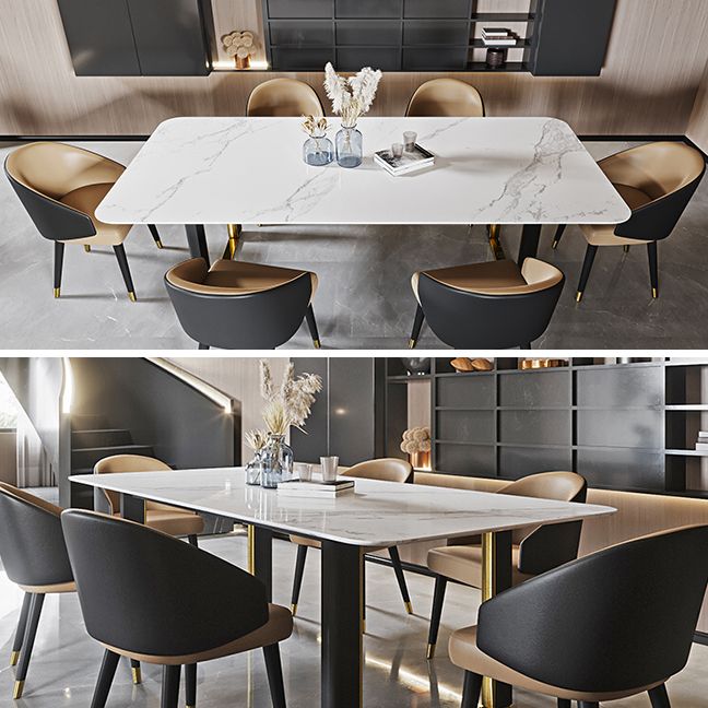 Traditional Luxury Dining Table Rectangle Sintered Stone Dining Table with Sled Base Clearhalo ' dining_table' 'Dining Tables & Seating' 'Dining Tables' 'furn' 'furn_dining_table' 'Furniture' 'furniture_dining_table' 'Kitchen & Dining Furniture' 'kitchen&dining_furn' 'kitchen' 'kitchen_dining_table' 1200x1200_095ee5d5-43a9-4727-b290-a8c28374ca63