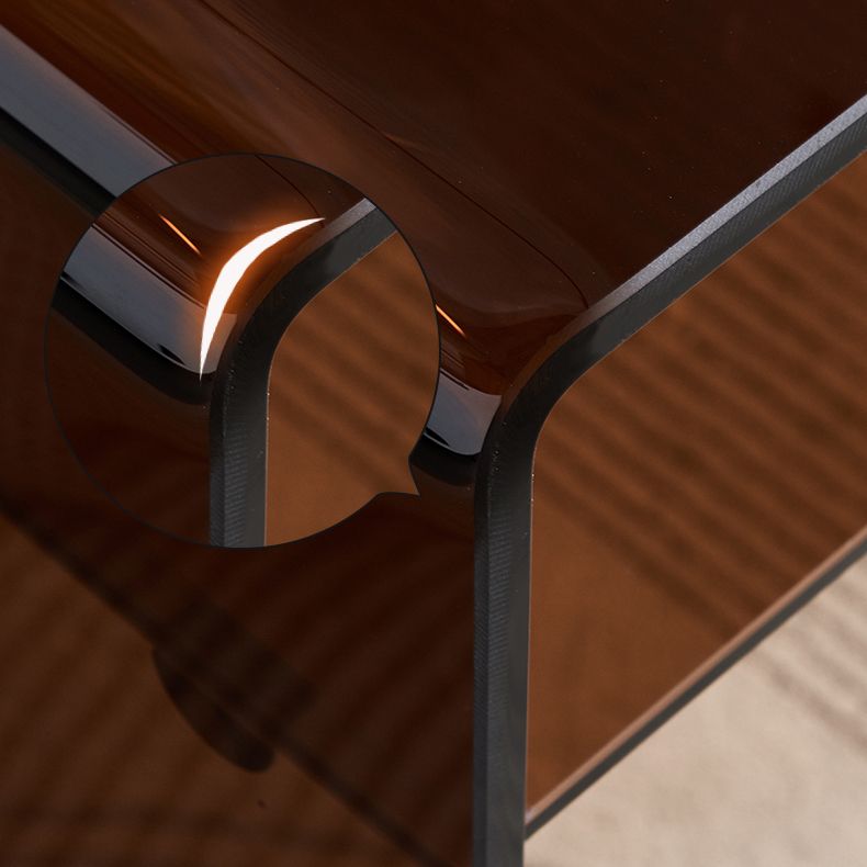 Modern Glass Top Office Desk 29.53" Tall Writing Desk with Sled Base Clearhalo 'furn' 'furn_office_desk' 'Furniture' 'Office Desks' 'Office Furniture' 'office_desk' 1200x1200_095fbd11-2edf-48be-b6ac-310d7d2a2733