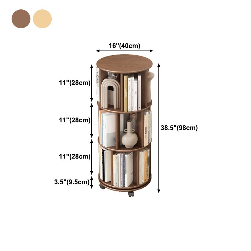 Scandinavian Style Bookshelf with Casters Bookcase for Home Office Study Room Clearhalo 'Bookcases' 'Furniture' 'furniture_bookcases' 'kitchen' 'kitchen_bookcases' 'Living Room Furniture' 'Office Furniture' 1200x1200_095ff1be-2abc-4e5d-8795-130e73230882